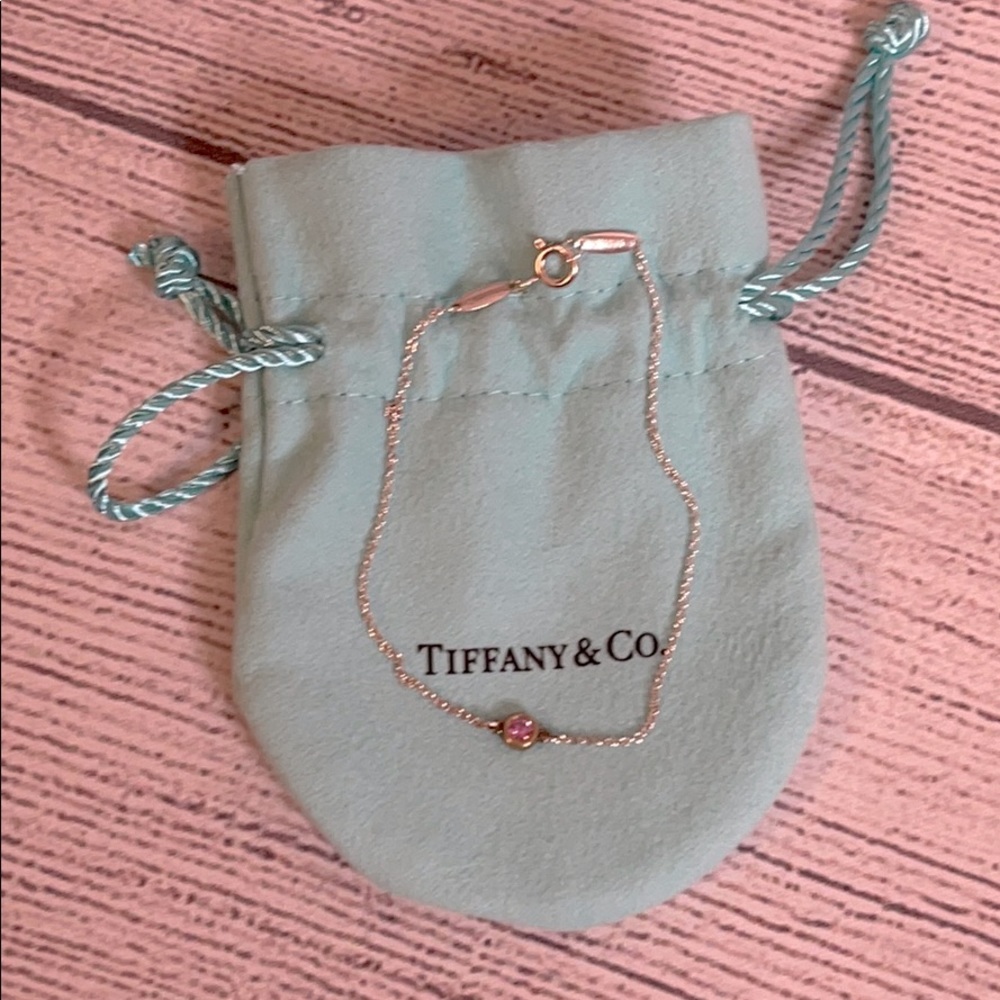 Authentic Tiffany & Co pink sapphire bracelet